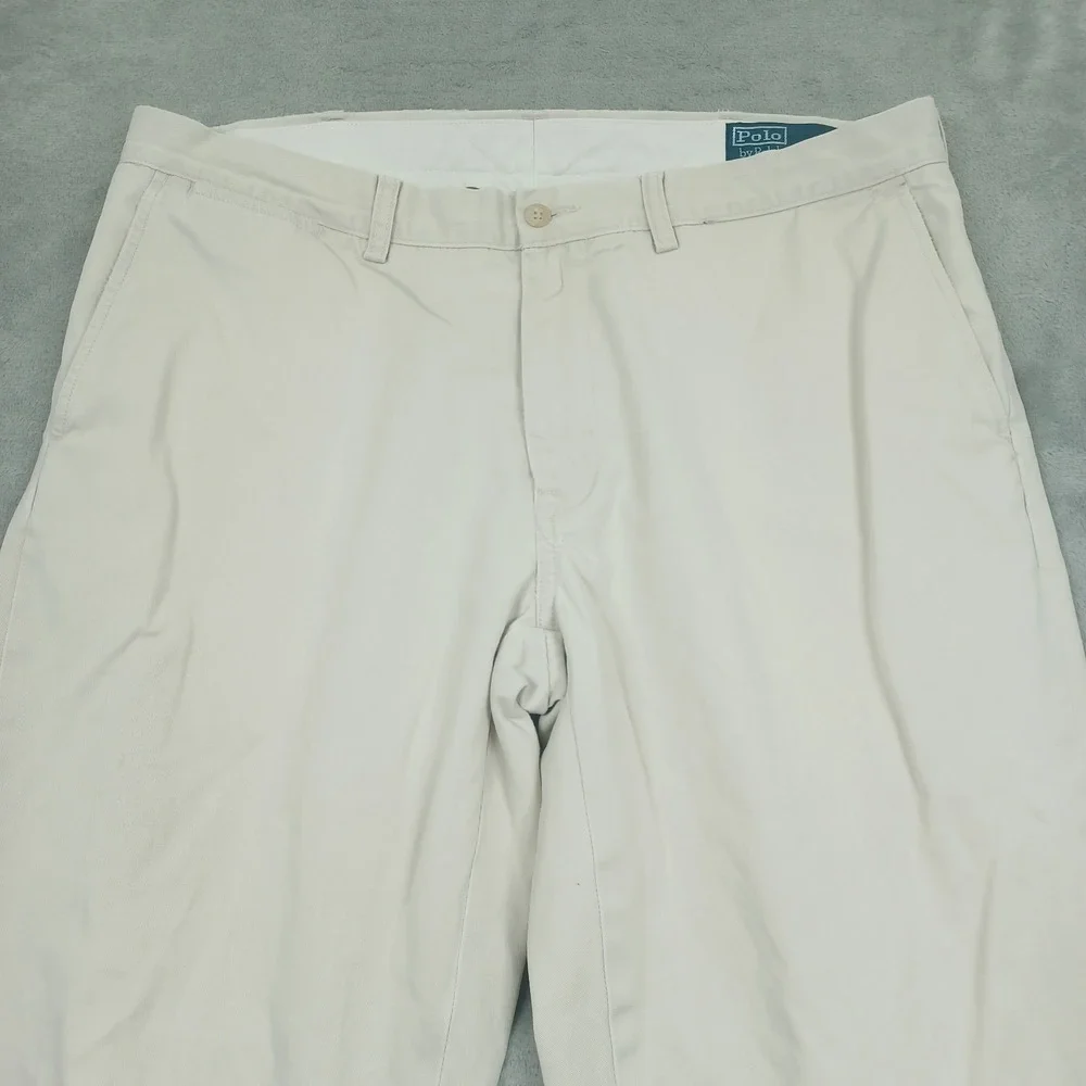 Polo Ralph Lauren Pants Mens 38x30‎ Beige Straight Relaxed Fit Chino Preppy